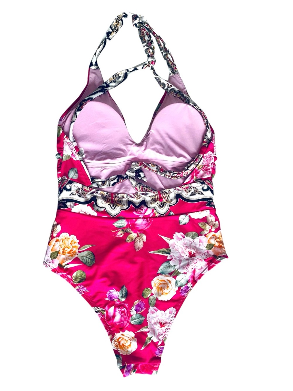 Nanette Lepore "Val" Botanical Floral Print One-Piece Beach Swimsuit Size 6 - Picture 5 of 10
